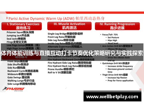 体育体能训练与直播互动打卡节奏优化策略研究与实践探索